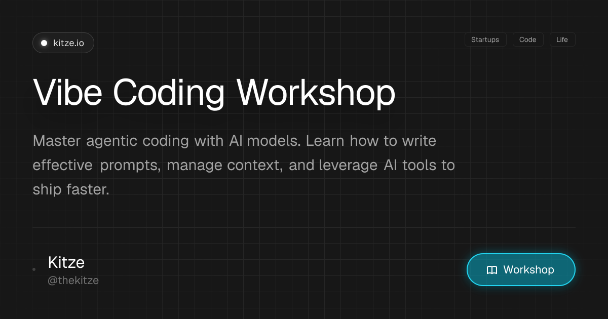 Vibe Coding Workshop · Workshops
